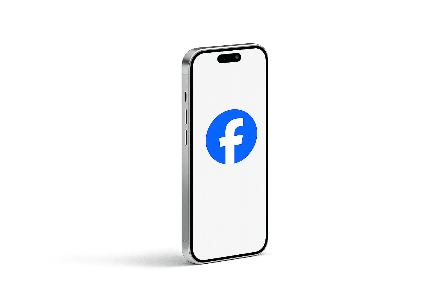 Facebook logo on phone